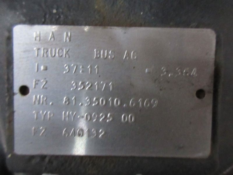 MAN 81.35010-6169 TYPE HY-0925.00 / 37:11 RATIO 3.364 MAN TGL 12.250 - Differential gear for Truck: picture 5 MAN 81.35010-6169 TYPE HY-0925.00 / 37:11 RATIO 3.364 MAN TGL 12.250 - Differential gear for Truck: picture 5