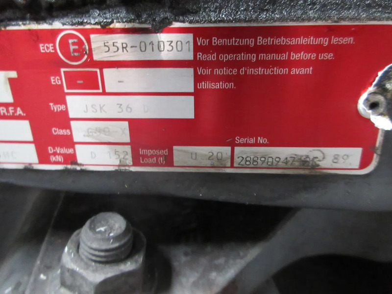 Jost JSK 36D/G50-X/D152 JSK 36D/G50-X/D152 DAF XF 480 MODEL 2021 EURO 6 - Fifth wheel coupling for Truck: picture 5 Jost JSK 36D/G50-X/D152 JSK 36D/G50-X/D152 DAF XF 480 MODEL 2021 EURO 6 - Fifth wheel coupling for Truck: picture 5