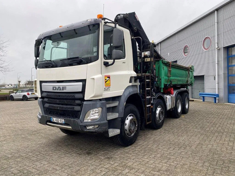 DAF CF410 / 8X4 / BIG AXLE / FULL-STEEL /2 SIDE TIPPER/ ONLY:363247 KM / AUTOMATIC / EURO-6 / 2014 - Crane truck: picture 1 DAF CF410 / 8X4 / BIG AXLE / FULL-STEEL /2 SIDE TIPPER/ ONLY:363247 KM / AUTOMATIC / EURO-6 / 2014 - Crane truck: picture 1