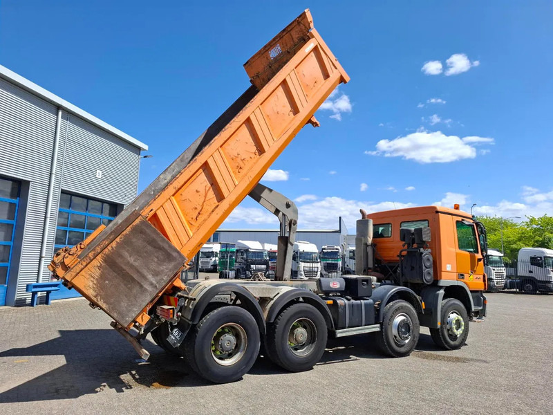 Tipper Mercedes-Benz Actros 4141 / 3SIDE MEILLER TIPPER / FULL-STEEL / DRUM BRAKES / ONLY:535937 KM / 2XSTEERING AXLE / AIRCO / AUTOMATIC / EURO-3 /: picture 12