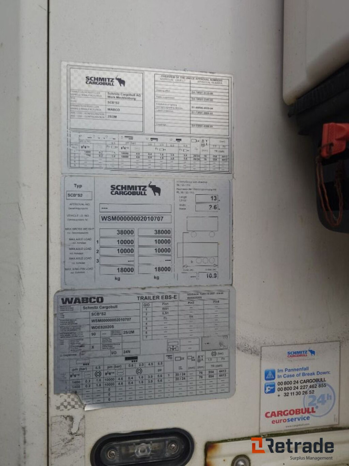 Refrigerator semi-trailer Kjøletralle / refrigerated transport Schmitz CARGOBULL SKO 20/LZG-13.4 FP 80/45: picture 14 Refrigerator semi-trailer Kjøletralle / refrigerated transport Schmitz CARGOBULL SKO 20/LZG-13.4 FP 80/45: picture 14