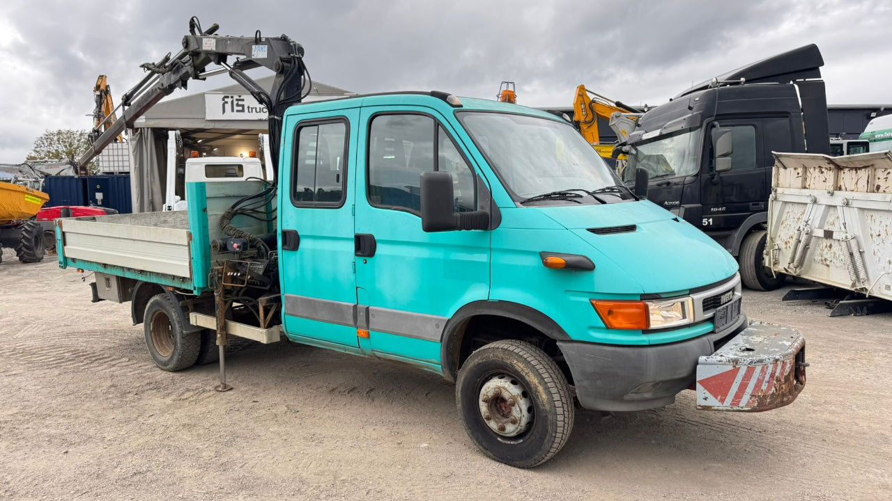Flatbed van, Combi van Iveco Daily 65 C15 stake body - Hiab 045-3 - 7.5M: picture 7