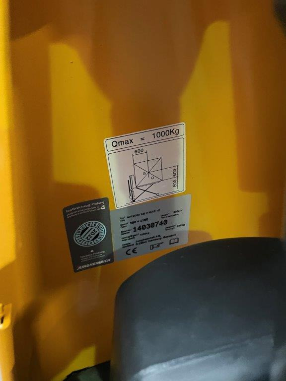 Pallet truck 5 (five) scissor pallet truck with electric drive and quick lift pump Jungheinrich model TMX-E 10: picture 8