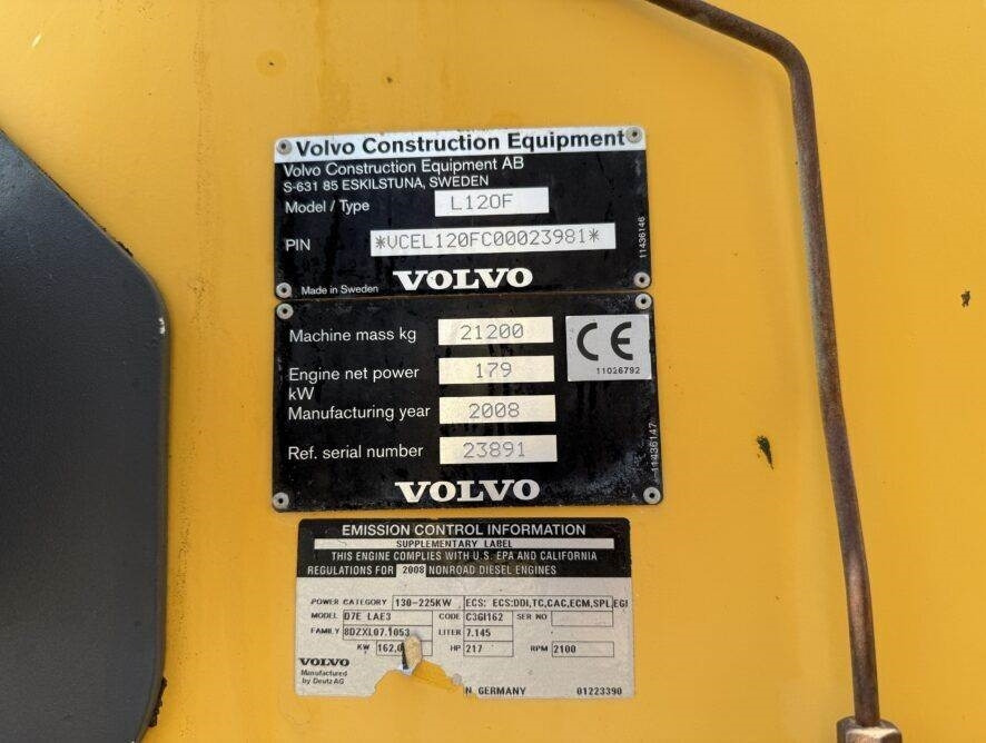 Wheel loader Volvo L120F: picture 9 Wheel loader Volvo L120F: picture 9