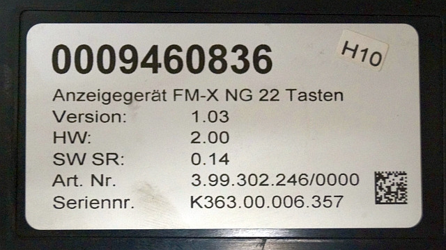 Still 0009460836 | Display V1.03 HW 2.00 Sw. 0.14 399302246/0000 sn K363.00.006 - Dashboard for Material handling equipment: picture 3 Still 0009460836 | Display V1.03 HW 2.00 Sw. 0.14 399302246/0000 sn K363.00.006 - Dashboard for Material handling equipment: picture 3