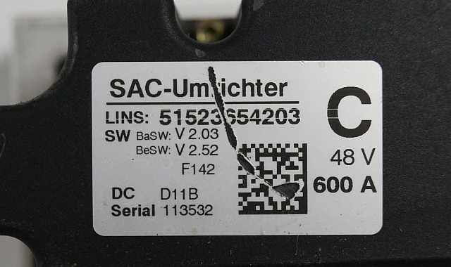 Still 51523654203 | Controller 48V/600A V2,03 V2,52 sn. 113532 from Still FMX12 - ECU for Material handling equipment: picture 2 Still 51523654203 | Controller 48V/600A V2,03 V2,52 sn. 113532 from Still FMX12 - ECU for Material handling equipment: picture 2