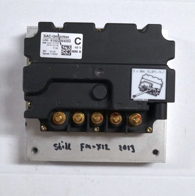Still 51523654203 | Controller 48V/600A V2,03 V2,52 sn. 113532 from Still FMX12 - ECU for Material handling equipment: picture 1 Still 51523654203 | Controller 48V/600A V2,03 V2,52 sn. 113532 from Still FMX12 - ECU for Material handling equipment: picture 1