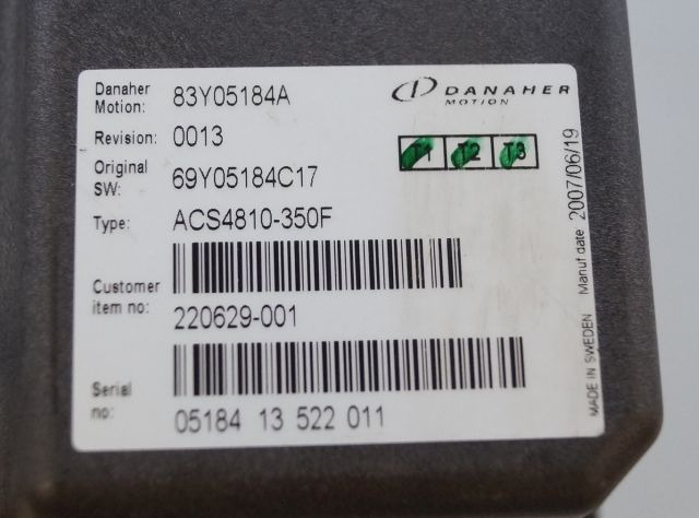 Toyota/BT 220629-001 | Danaher motion AC Superdrive motor controller 83Y05184A A - ECU for Material handling equipment: picture 2 Toyota/BT 220629-001 | Danaher motion AC Superdrive motor controller 83Y05184A A - ECU for Material handling equipment: picture 2