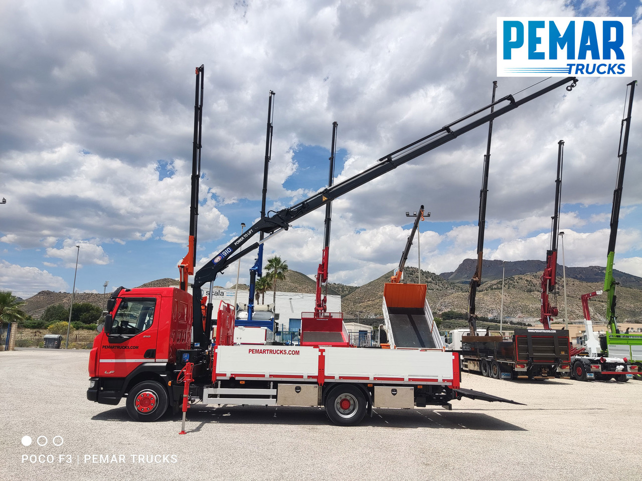 Dropside/ Flatbed truck, Crane truck DAF LF 210 GRUA CAJA FIJA: picture 19