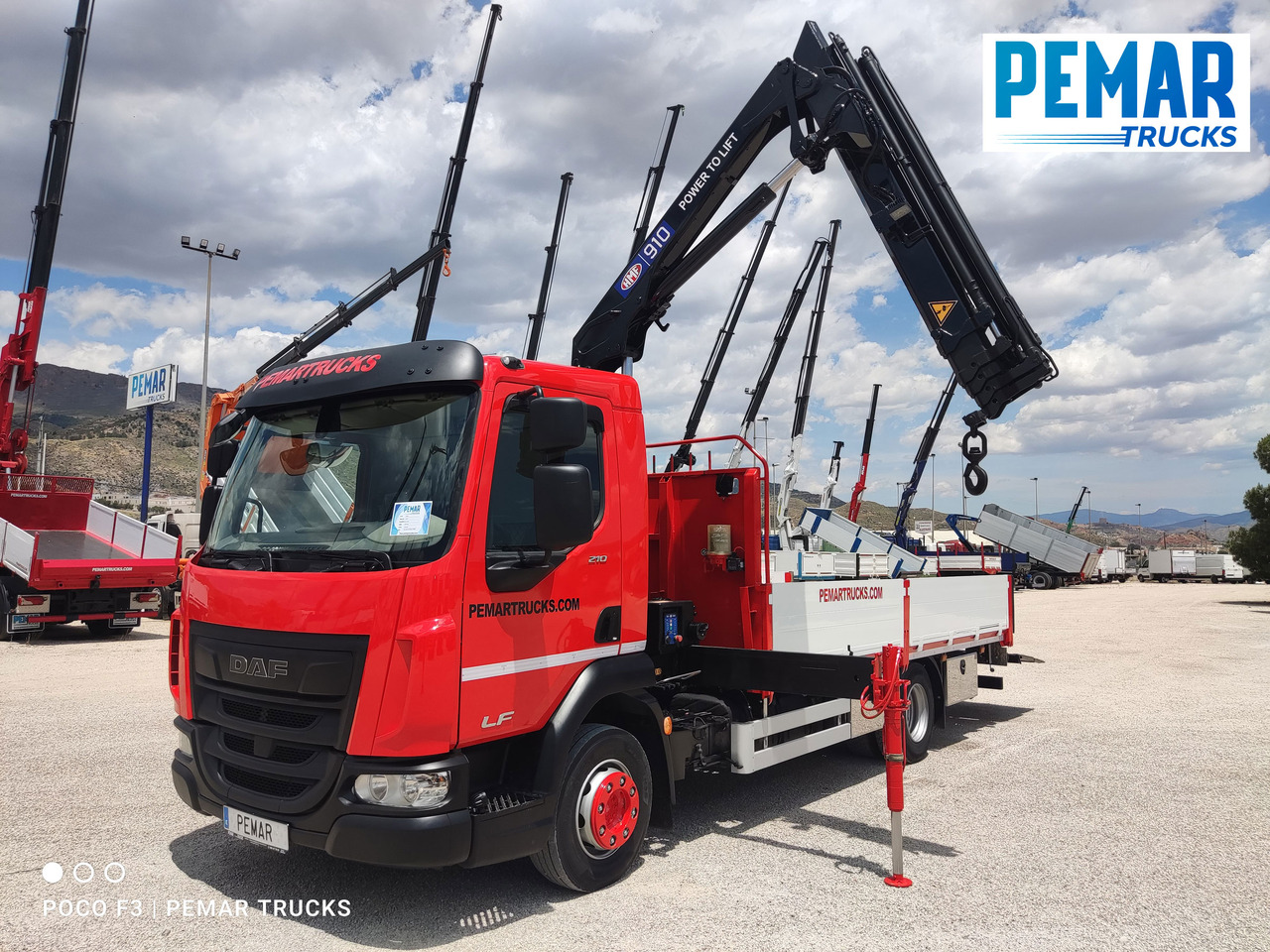 Dropside/ Flatbed truck, Crane truck DAF LF 210 GRUA CAJA FIJA: picture 24