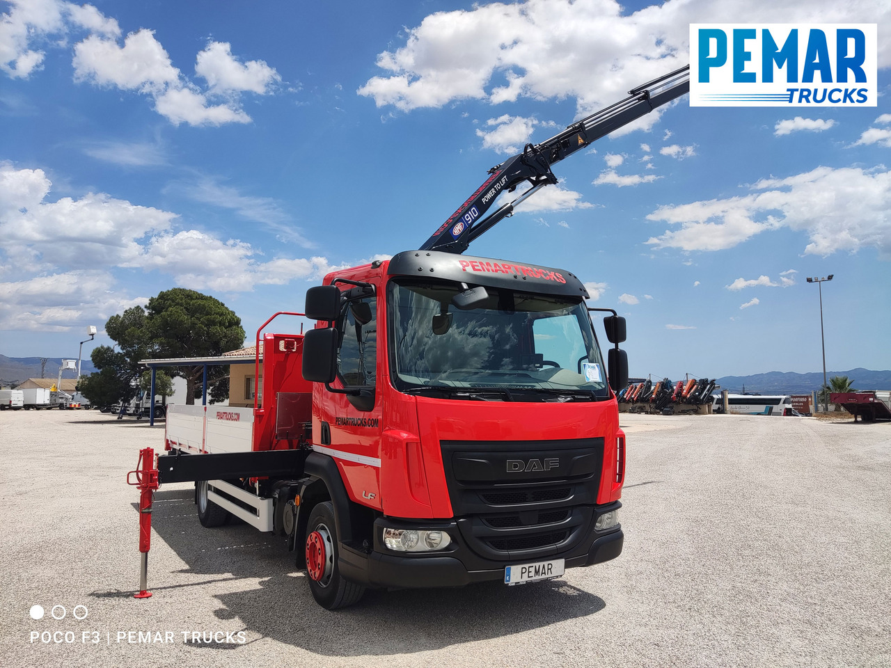 Dropside/ Flatbed truck, Crane truck DAF LF 210 GRUA CAJA FIJA: picture 20
