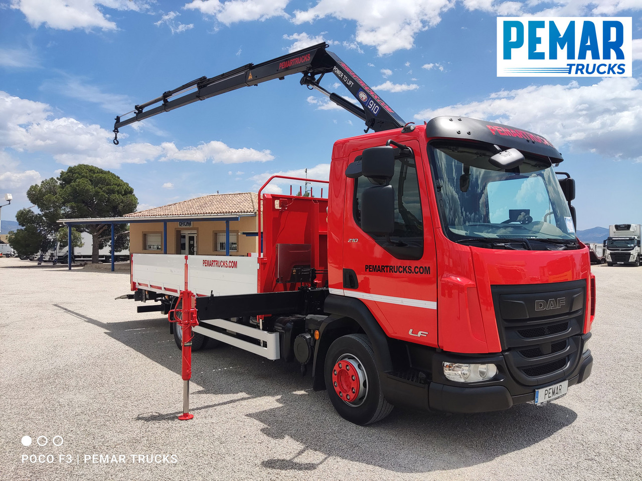 Dropside/ Flatbed truck, Crane truck DAF LF 210 GRUA CAJA FIJA: picture 17