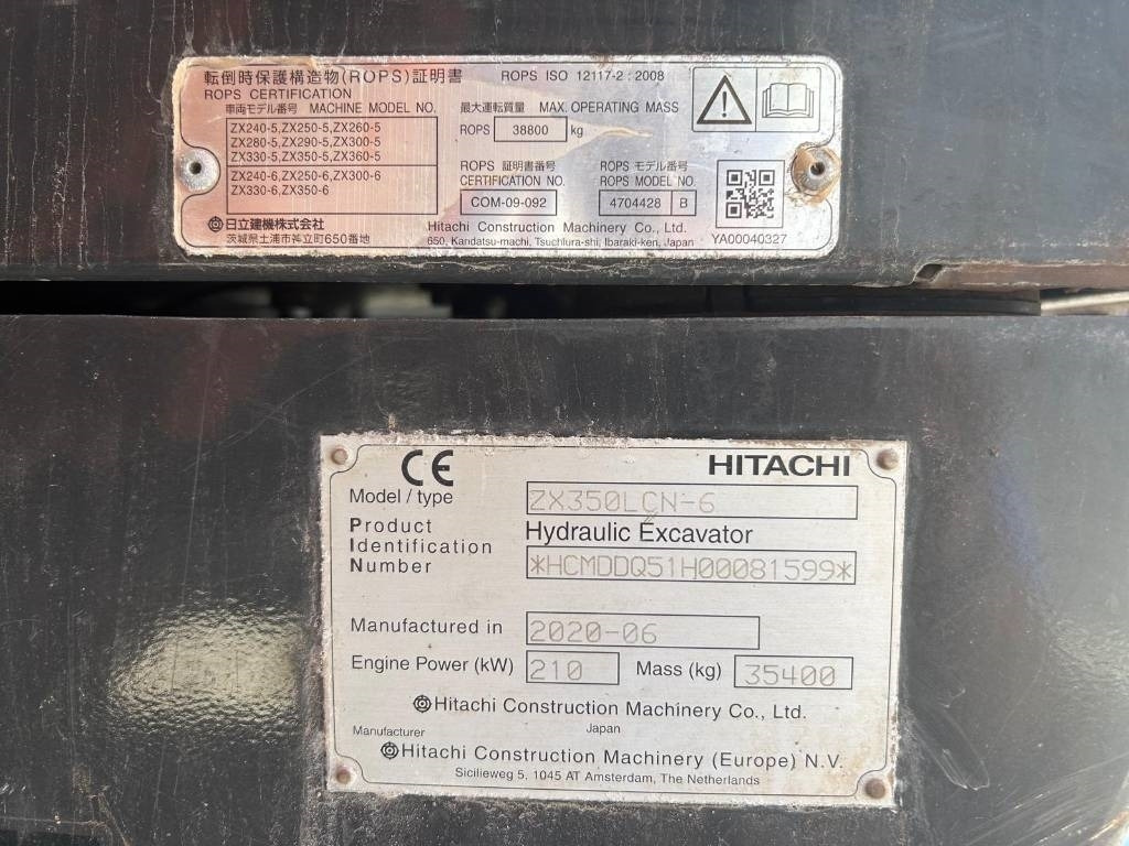 Hitachi ZX 350 LC N-6 (Under Preparation) - Crawler excavator: picture 2 Hitachi ZX 350 LC N-6 (Under Preparation) - Crawler excavator: picture 2