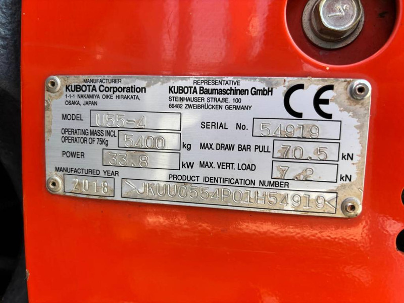 Kubota U 55-4 - Mini excavator: picture 5 Kubota U 55-4 - Mini excavator: picture 5