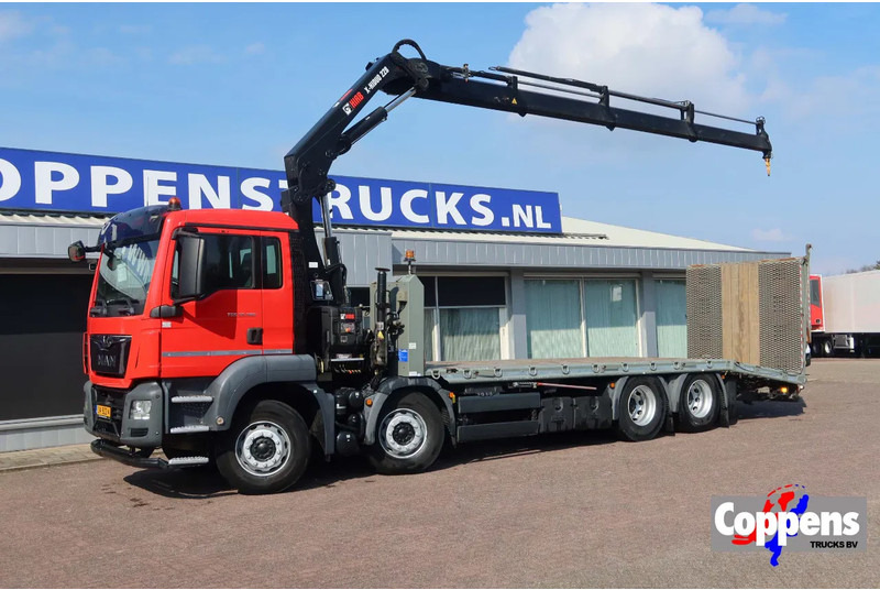 MAN TGS 35.360 8X2 Euro 6 Oprijwagen + HIAB 228 E 3 kraan. Radio grafisch + winch - Crane truck: picture 1 MAN TGS 35.360 8X2 Euro 6 Oprijwagen + HIAB 228 E 3 kraan. Radio grafisch + winch - Crane truck: picture 1