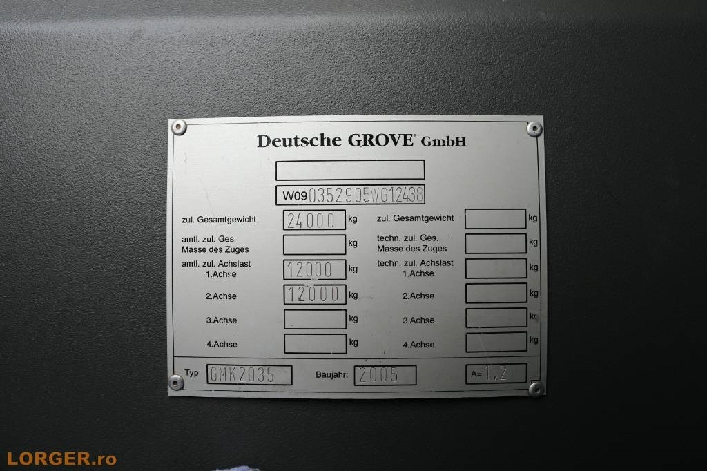 All terrain crane Grove GMK 2035: picture 17