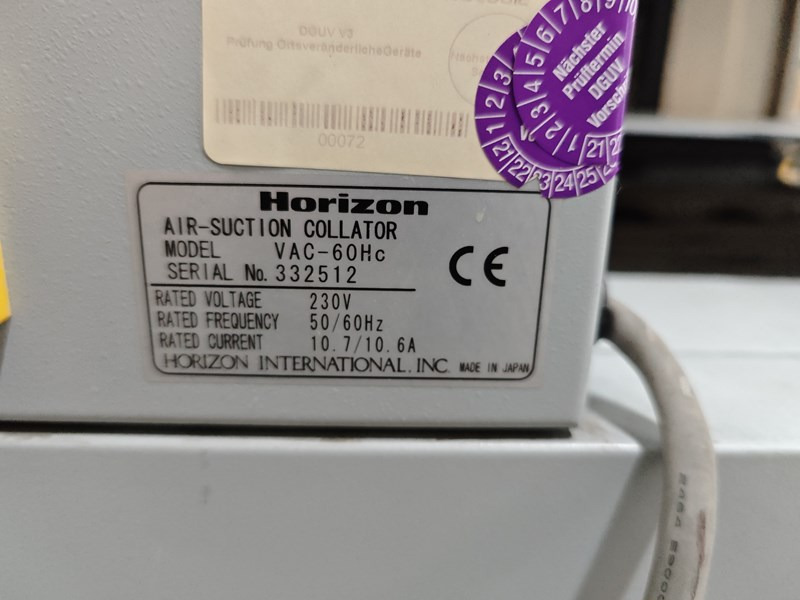 Horizon VAC-60Hc - Printing machinery: picture 4 Horizon VAC-60Hc - Printing machinery: picture 4