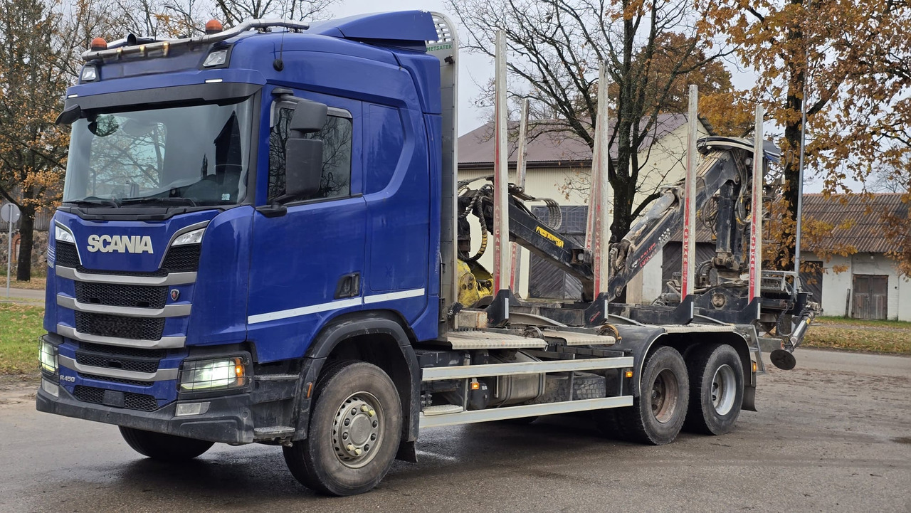SCANIA R450 - Log truck, Crane truck: picture 1 SCANIA R450 - Log truck, Crane truck: picture 1