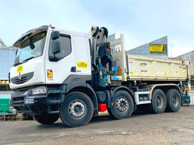 RENAULT KERAX 8x4 520 BIBENNE CIF GRUE CORMACH - Tipper, Crane truck: picture 1 RENAULT KERAX 8x4 520 BIBENNE CIF GRUE CORMACH - Tipper, Crane truck: picture 1