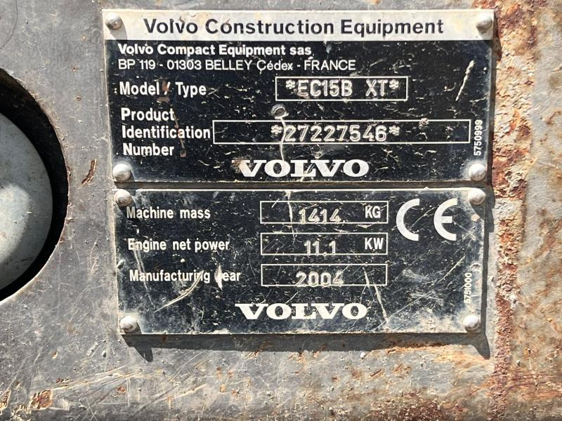 Volvo EC15 B XT MINIPELLE 1,5T leasing Volvo EC15 B XT MINIPELLE 1,5T: picture 11