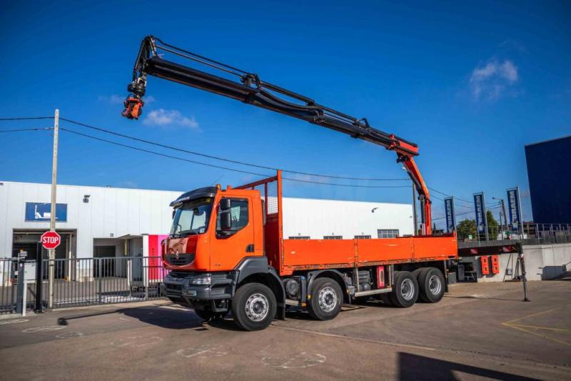 Renault KERAX 380DXI+E5+PK18TM/4EXT - Dropside/ Flatbed truck, Crane truck: picture 1 Renault KERAX 380DXI+E5+PK18TM/4EXT - Dropside/ Flatbed truck, Crane truck: picture 1