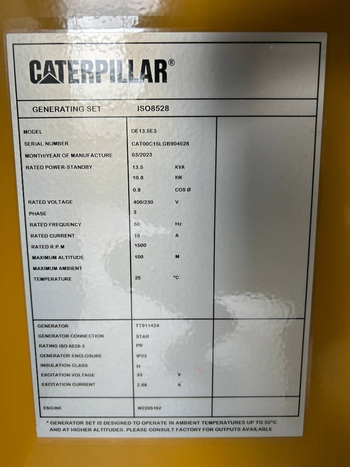 CAT DE13.5E3 - 13.5 kVA Generator - DPX-18001 - Generator set: picture 5 CAT DE13.5E3 - 13.5 kVA Generator - DPX-18001 - Generator set: picture 5