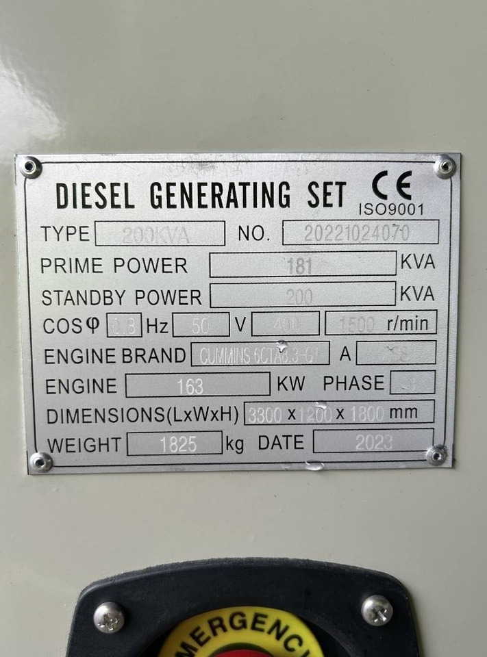 Cummins 6CTA8.3-G1 - 200 kVA Generator - DPX-19839 - Generator set: picture 5 Cummins 6CTA8.3-G1 - 200 kVA Generator - DPX-19839 - Generator set: picture 5