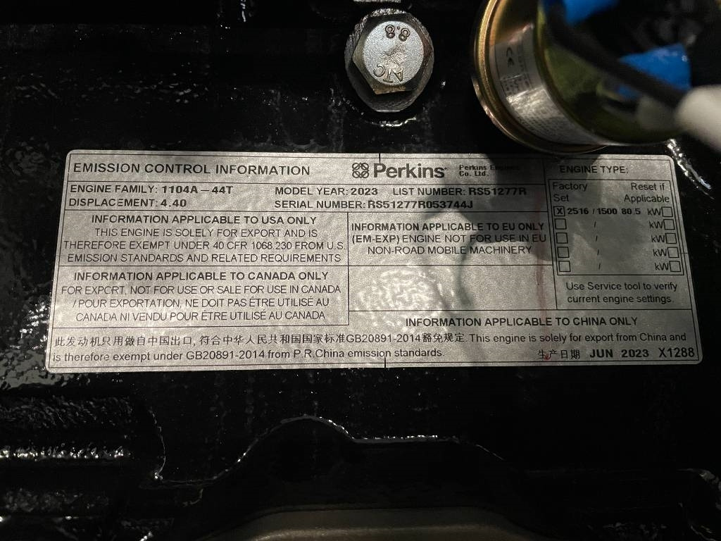 New Generator set Perkins 1104A-44TG2 - 88 kVA Generator - DPX-19805: picture 12