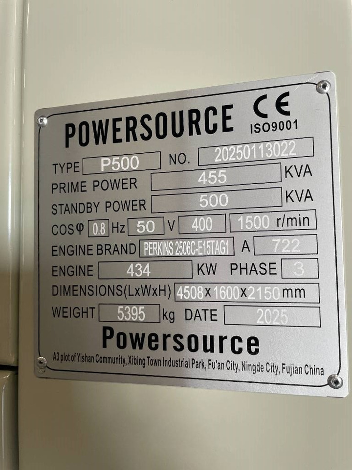 New Generator set Perkins 2506C-E15TAG1 - 500 kVA Generator - DPX-19813: picture 6