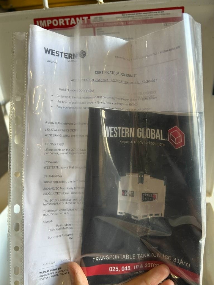 Western Global 20TCC - 2.000 Liter Diesel Tank - DPX-25083 - Storage tank: picture 5 Western Global 20TCC - 2.000 Liter Diesel Tank - DPX-25083 - Storage tank: picture 5