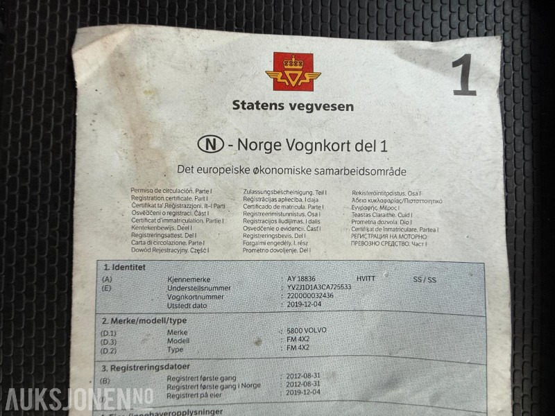 Fire truck 2012 Volvo FMX 4X2 Bergningsbil / EU-godkjent: picture 42 Fire truck 2012 Volvo FMX 4X2 Bergningsbil / EU-godkjent: picture 42