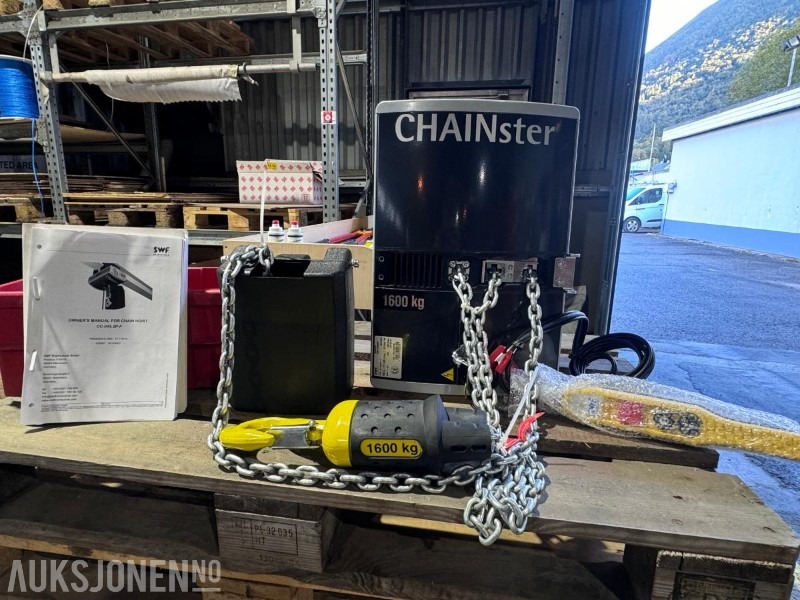 2015 SWF - Chainster 1600 kg - CC-045.2P-F - Elektrisk kjetting talje - Med kabelkontroll - Ubrukt i eske - Construction equipment: picture 1 2015 SWF - Chainster 1600 kg - CC-045.2P-F - Elektrisk kjetting talje - Med kabelkontroll - Ubrukt i eske - Construction equipment: picture 1