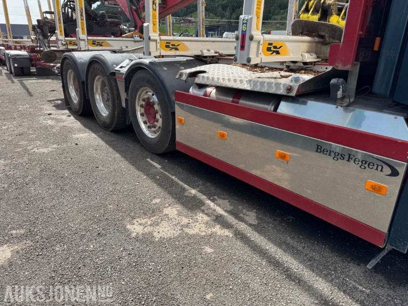 Log truck 2018 Volvo FH16 8X4 Euro6 komplett tømmerbil med kran og henger.: picture 6