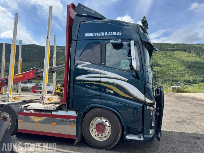 2018 Volvo FH16 8X4 komplett tømmerbil med kran og henger. - Log truck, Crane truck: picture 5 2018 Volvo FH16 8X4 komplett tømmerbil med kran og henger. - Log truck, Crane truck: picture 5