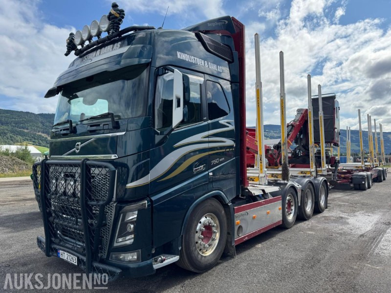 2018 Volvo FH16 8X4 komplett tømmerbil med kran og henger. - Log truck, Crane truck: picture 1 2018 Volvo FH16 8X4 komplett tømmerbil med kran og henger. - Log truck, Crane truck: picture 1