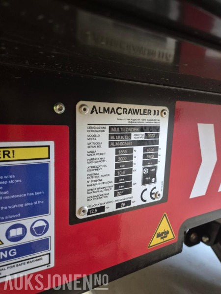 2023 Almac Multi-Loader 3.0BL – selvnivellerende, el. beltegående laster, 3000 kg, kun 48 timer! - Municipal/ Special vehicle: picture 5 2023 Almac Multi-Loader 3.0BL – selvnivellerende, el. beltegående laster, 3000 kg, kun 48 timer! - Municipal/ Special vehicle: picture 5
