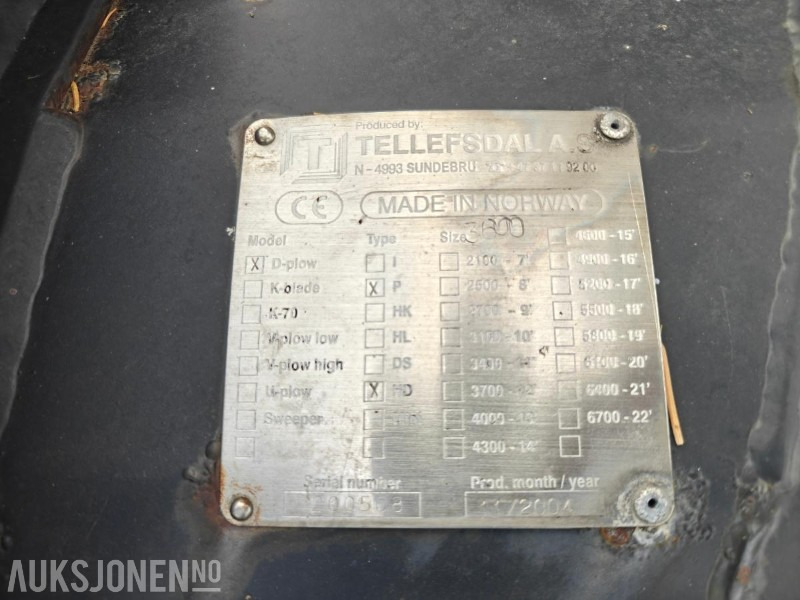 2004 Tellefsdal diagonalplog / snøplog - P HD - Bredde 3600 mm - Parallelllogram - Truck: picture 5 2004 Tellefsdal diagonalplog / snøplog - P HD - Bredde 3600 mm - Parallelllogram - Truck: picture 5