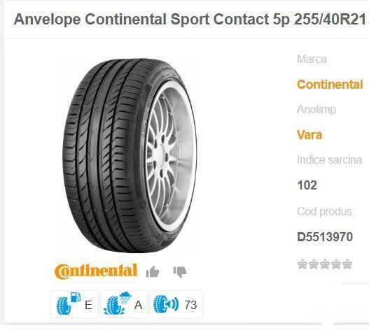Continental NOI NOU ContisportContact 255 / 40 ZR 21 - Wheel and tire package: picture 1 Continental NOI NOU ContisportContact 255 / 40 ZR 21 - Wheel and tire package: picture 1