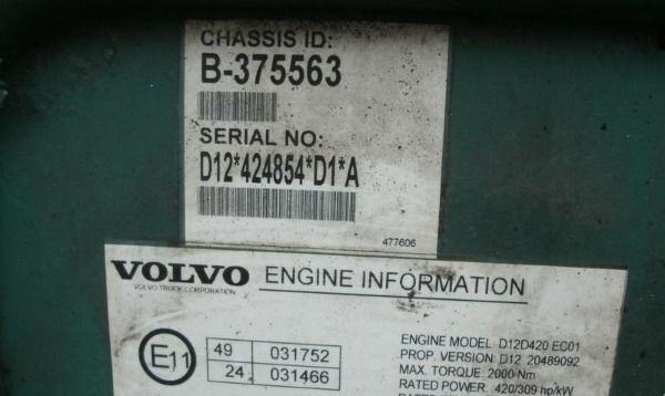 Volvo D12D 420 Volvo FH 12 - Engine for Truck: picture 3 Volvo D12D 420 Volvo FH 12 - Engine for Truck: picture 3