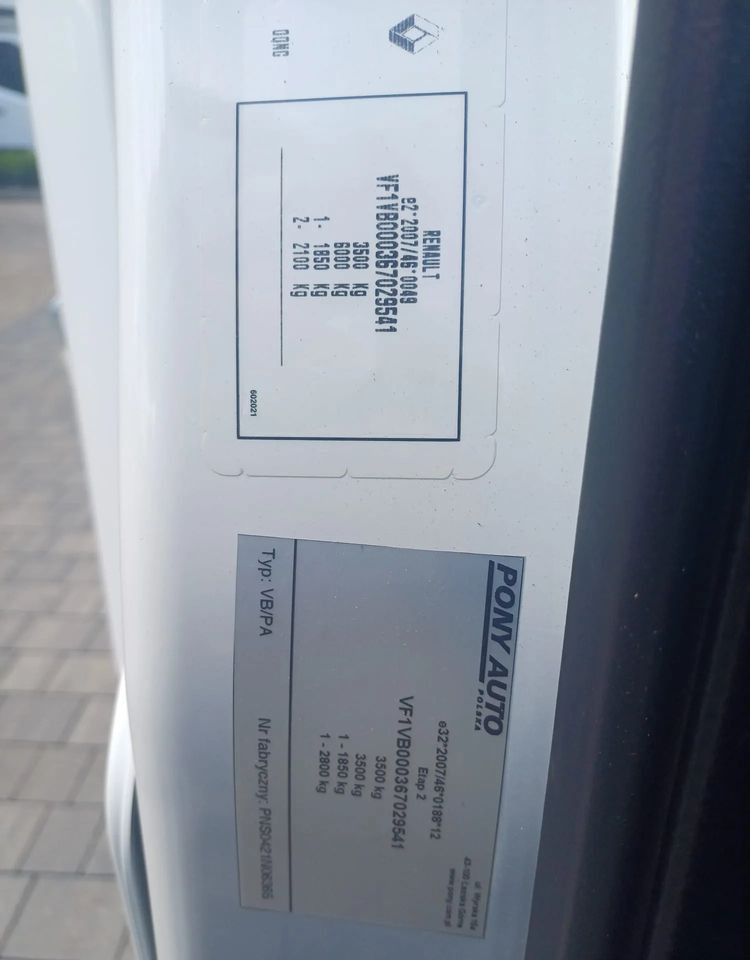 Curtain side van Renault Master 10 palet na poduszkach: picture 18