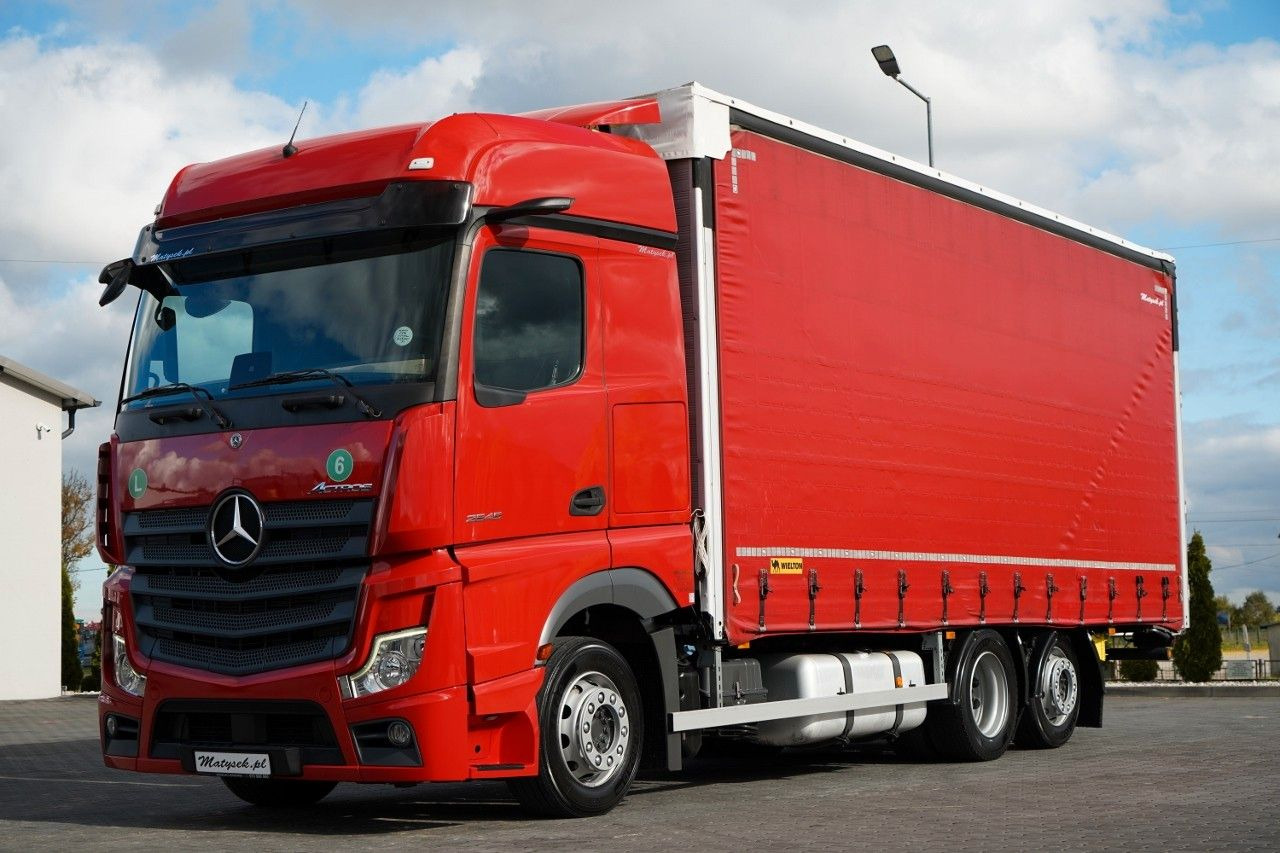 Mercedes-Benz ACTROS 2545 / SOLÓWKA  / 6x2 / OŚ PODNOSZONA / B - Curtainsider truck: picture 1 Mercedes-Benz ACTROS 2545 / SOLÓWKA  / 6x2 / OŚ PODNOSZONA / B - Curtainsider truck: picture 1