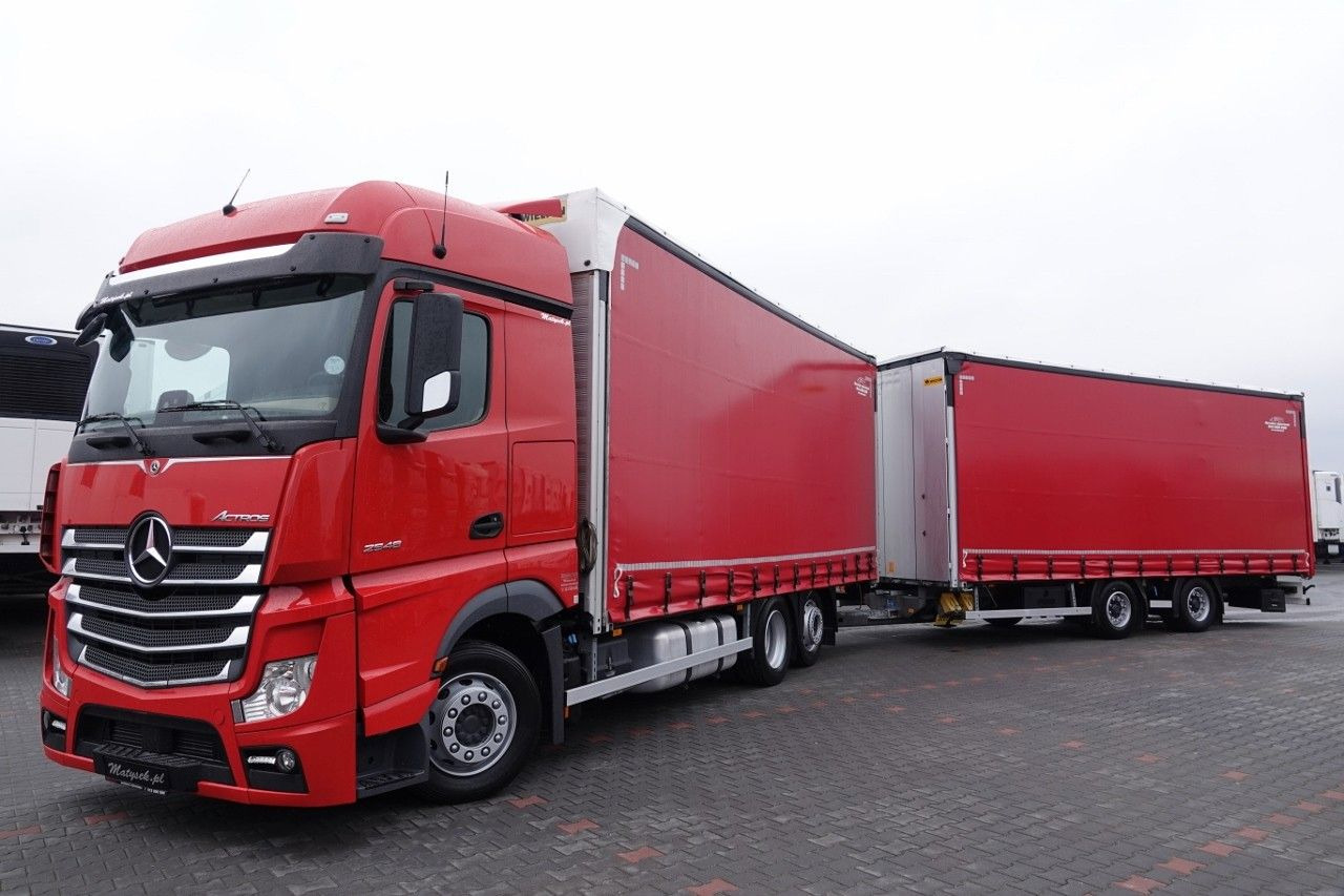 Mercedes-Benz ACTROS 2548 / ZESTAW TANDEM 120 M3 / PRZEJAZDOWY - Curtainsider truck: picture 2 Mercedes-Benz ACTROS 2548 / ZESTAW TANDEM 120 M3 / PRZEJAZDOWY - Curtainsider truck: picture 2