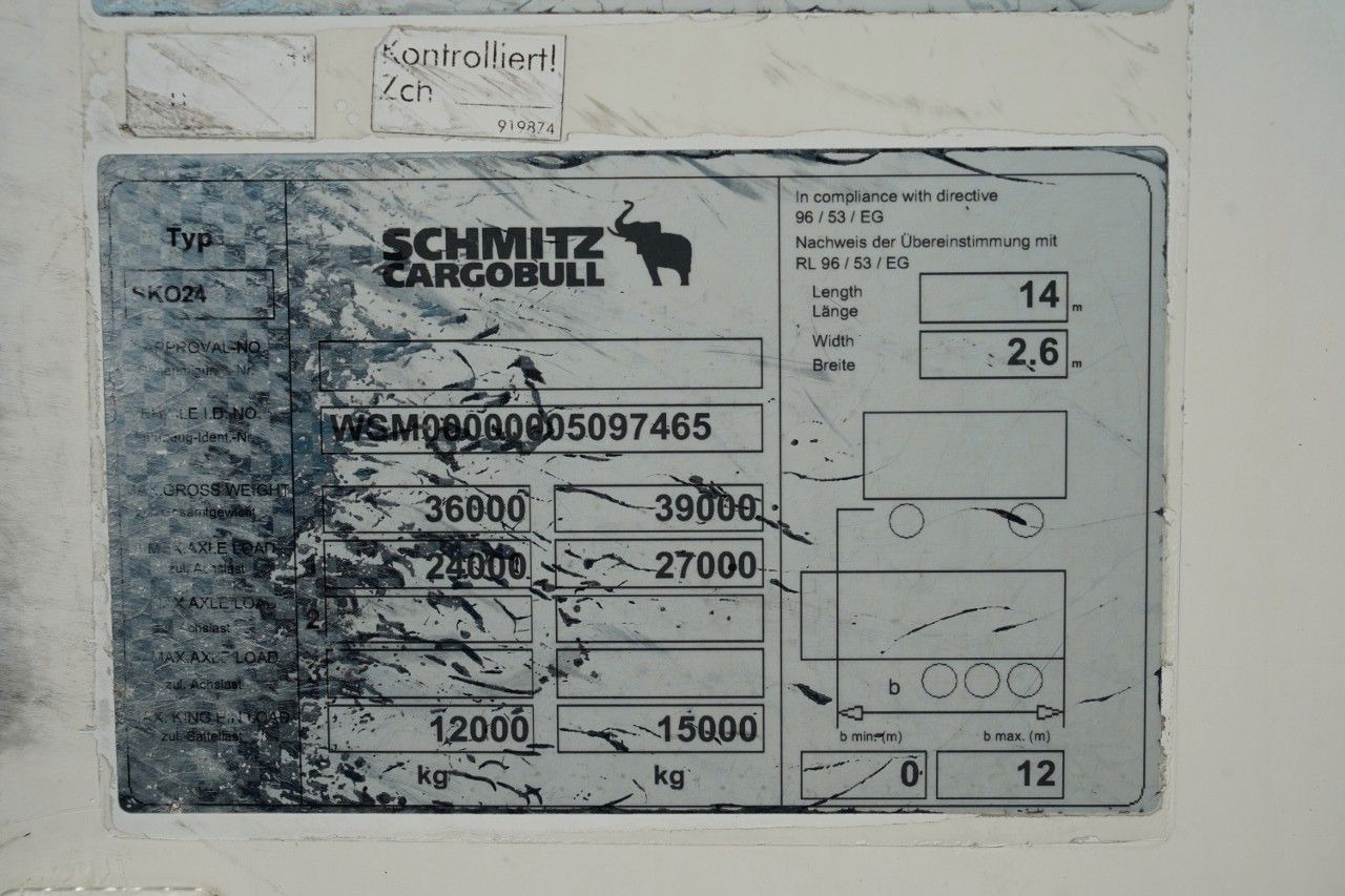 Refrigerator semi-trailer Schmitz Cargobull / CHŁODNIA / THERMO KING SLX 300 / HAKÓWKA / OŚ: picture 19 Refrigerator semi-trailer Schmitz Cargobull / CHŁODNIA / THERMO KING SLX 300 / HAKÓWKA / OŚ: picture 19