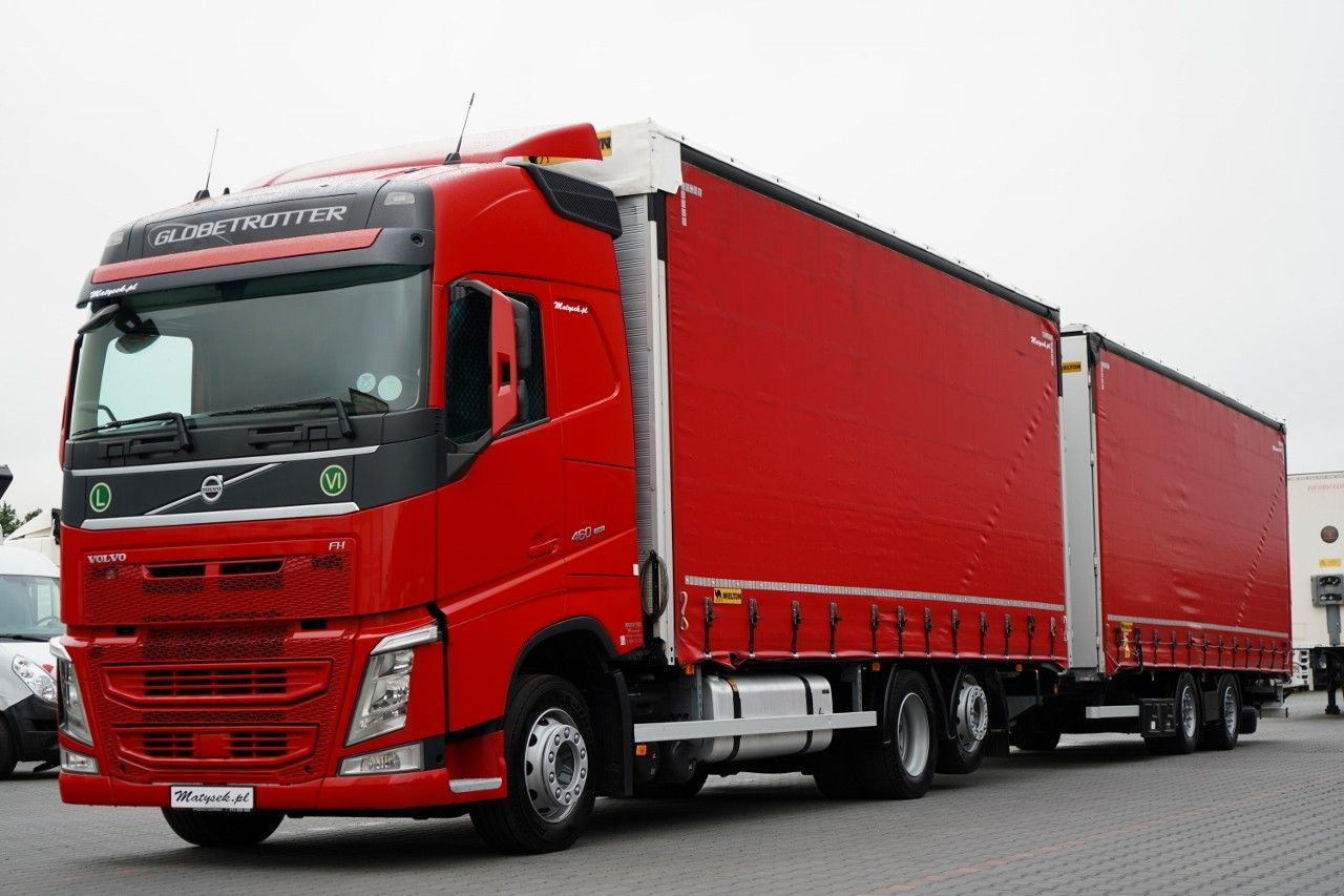 Volvo FH 460 / I-SAVE / ZESTAW TANDEM 120 M3 / PRZEJAZ - Curtainsider truck: picture 1 Volvo FH 460 / I-SAVE / ZESTAW TANDEM 120 M3 / PRZEJAZ - Curtainsider truck: picture 1