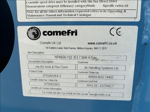Comefri NPA630RD Centrifugal fan leasing Comefri NPA630RD Centrifugal fan: picture 6