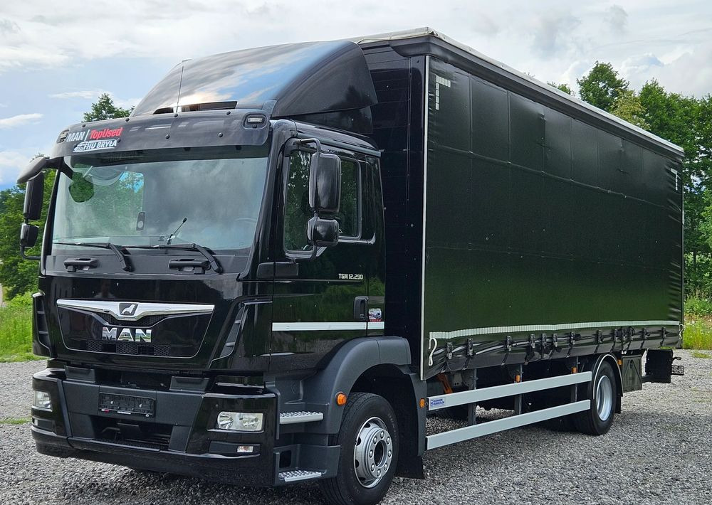 MAN TGM 12.290/15.290/E6/FIRANKA/BOCZNE DRZWI/BURTO-FIRANKA/18PALET/WINDA/NISKI PRZEBIEG/2018/CAŁY NA PODUSZKACH/SERWISOWANY - Curtainsider truck: picture 1 MAN TGM 12.290/15.290/E6/FIRANKA/BOCZNE DRZWI/BURTO-FIRANKA/18PALET/WINDA/NISKI PRZEBIEG/2018/CAŁY NA PODUSZKACH/SERWISOWANY - Curtainsider truck: picture 1