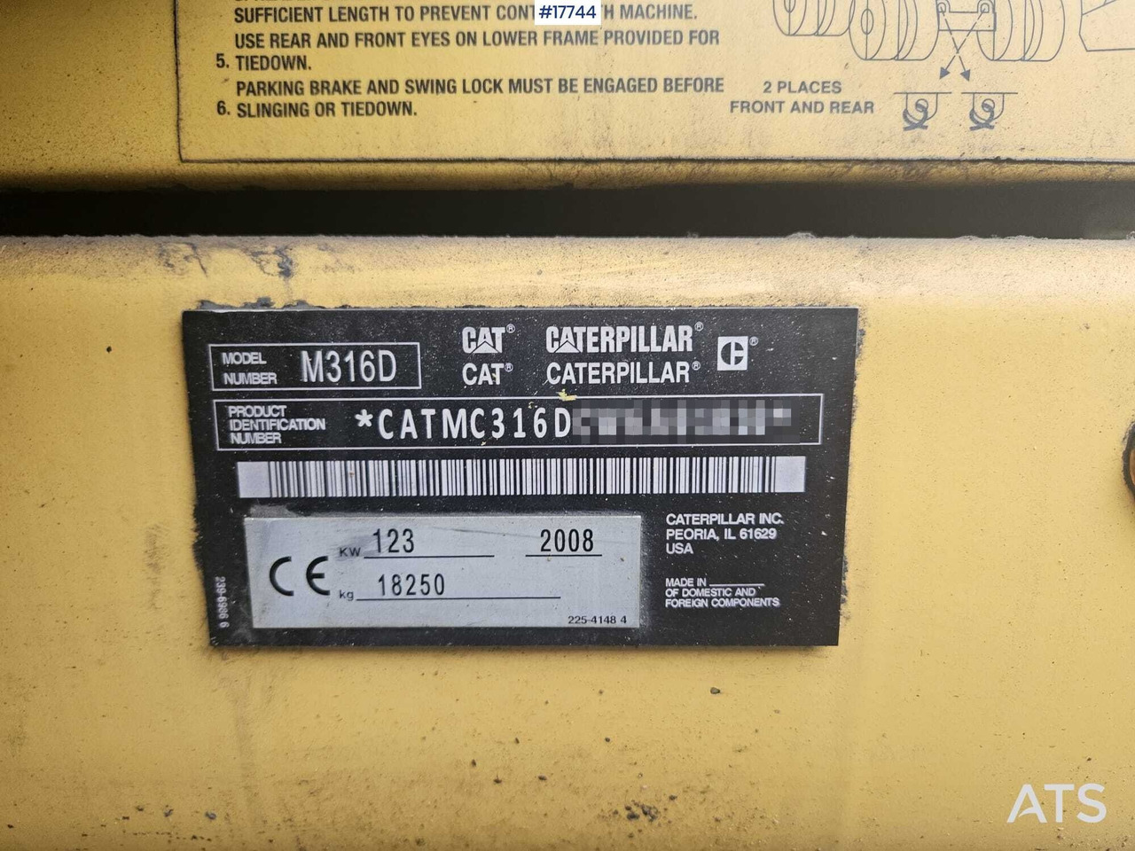 Wheel excavator 2008 CAT M316D: picture 14
