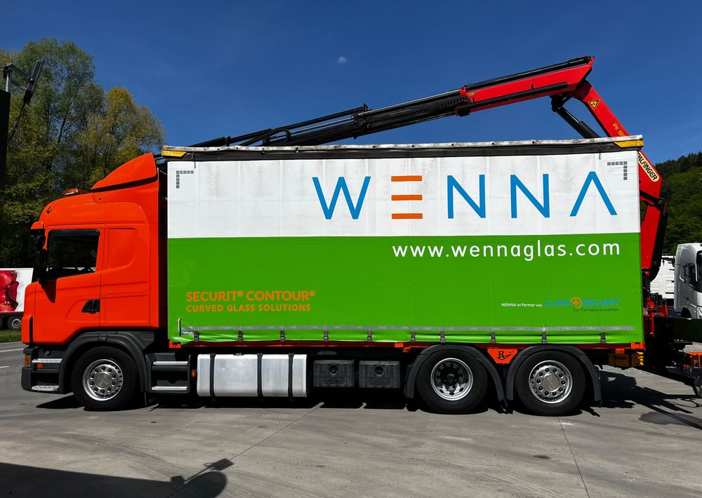 Scania G420 // Tandem // HDS Palfinger 18002 EH // Przyczepa // Oś skrętna podnoszona // Video !!! - Curtainsider truck, Electric truck: picture 3 Scania G420 // Tandem // HDS Palfinger 18002 EH // Przyczepa // Oś skrętna podnoszona // Video !!! - Curtainsider truck, Electric truck: picture 3