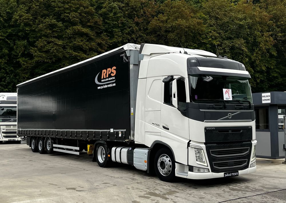 Volvo FH 500 Mega 2016 Rok + Fliegl 2017 // Oś podnoszona // Zestaw ! - Tractor unit, Curtainsider semi-trailer: picture 1 Volvo FH 500 Mega 2016 Rok + Fliegl 2017 // Oś podnoszona // Zestaw ! - Tractor unit, Curtainsider semi-trailer: picture 1