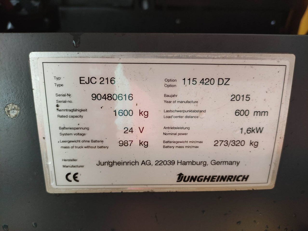 Jungheinrich EJC 216 - Stacker: picture 5 Jungheinrich EJC 216 - Stacker: picture 5